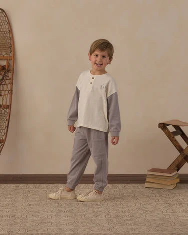 Kids' Cargo Jogger in Dusty Blue | Rylee + Cru
