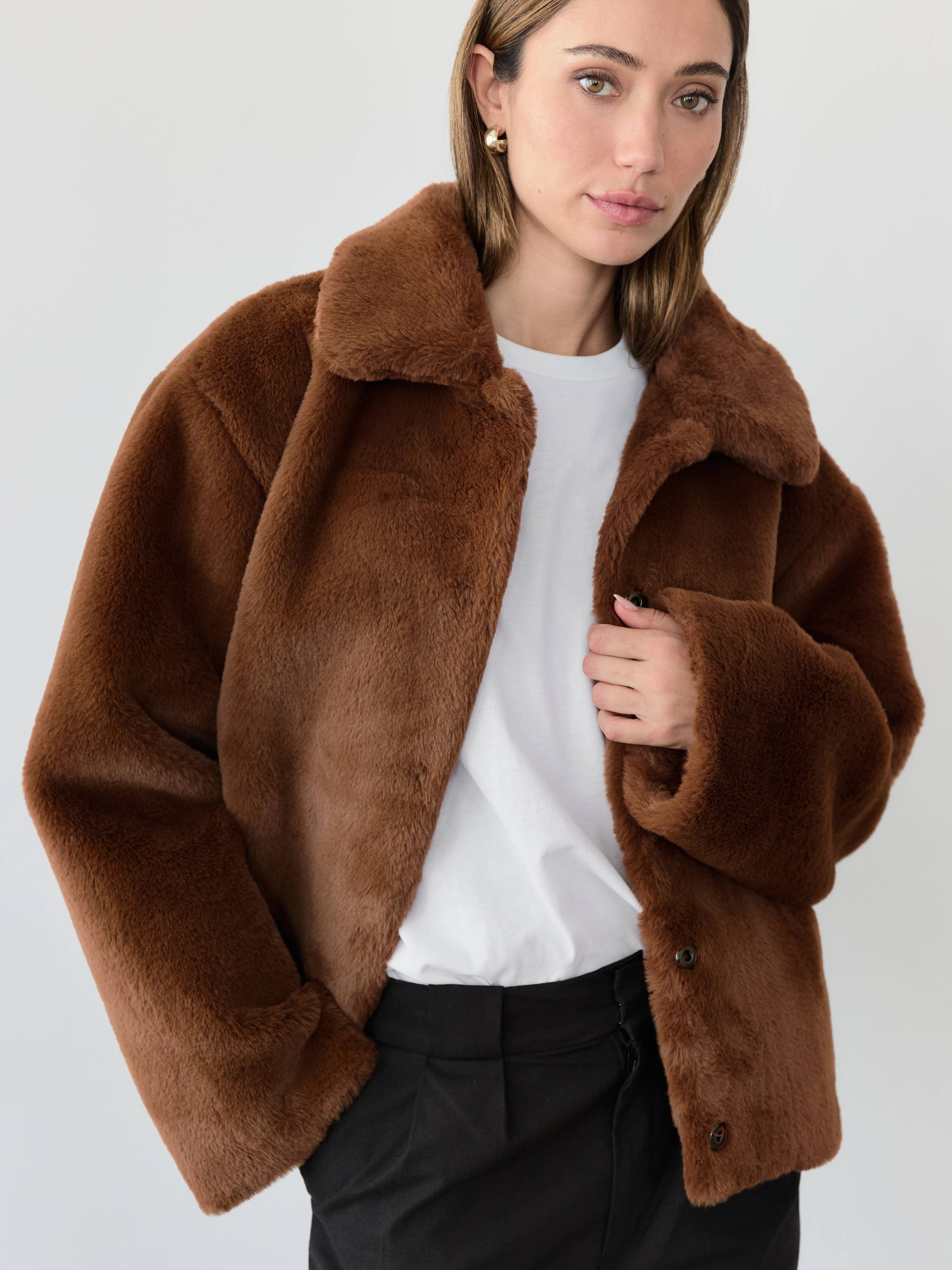 The Paloma Coat | Faux Fur Jacket – JULES