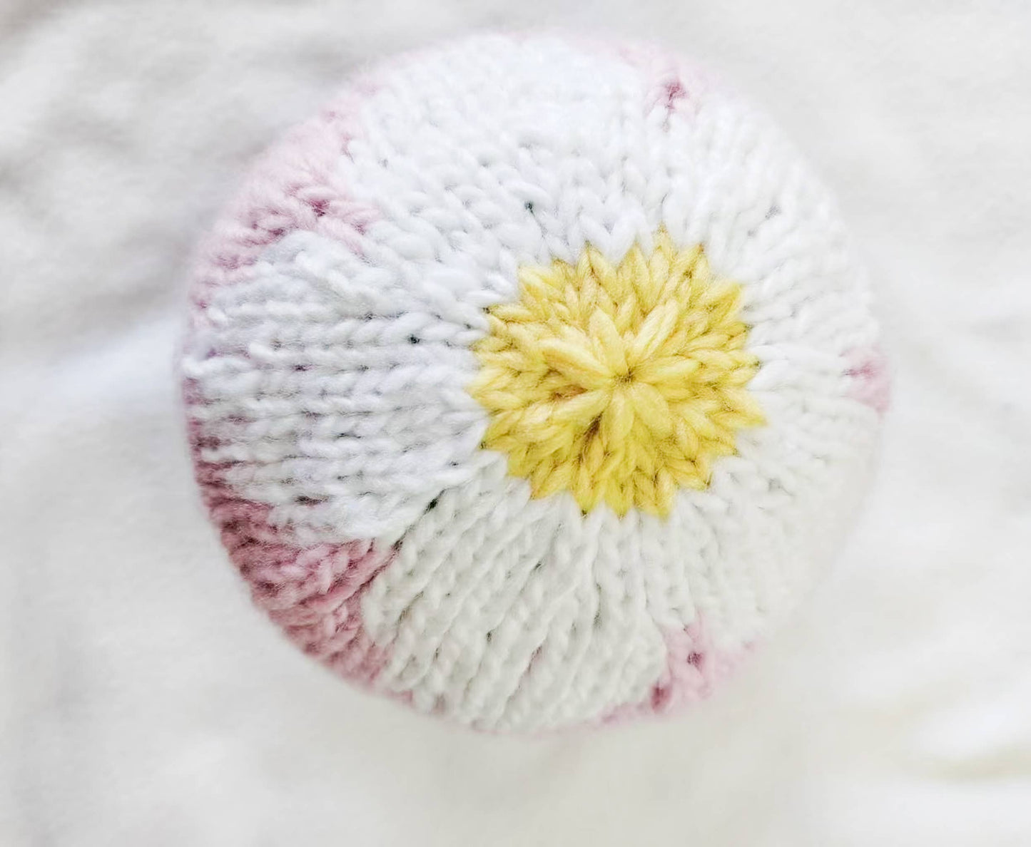 Flower Hat Pink White Baby Kid Girl Beanie Fall Accessories