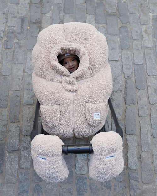 Car Seat Cocoon Teddy Oatmeal | 7AM Enfant
