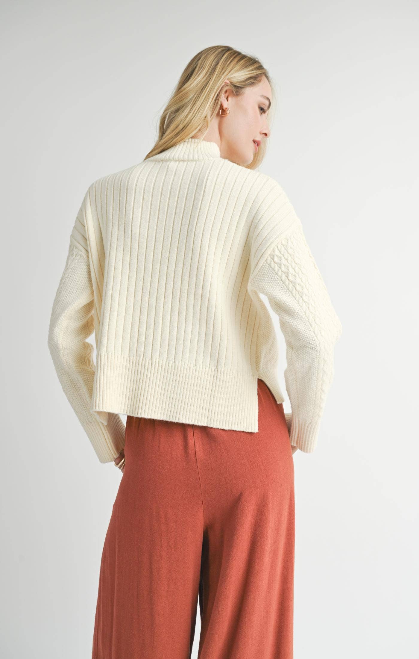 Ivory Turtleneck Sweater