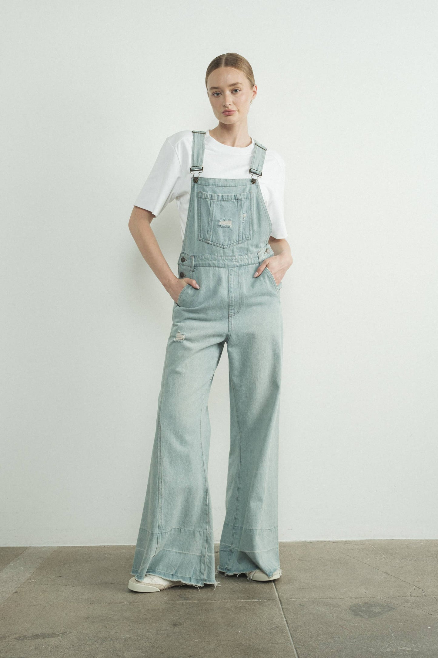 Milly Wide Leg Denim Overall