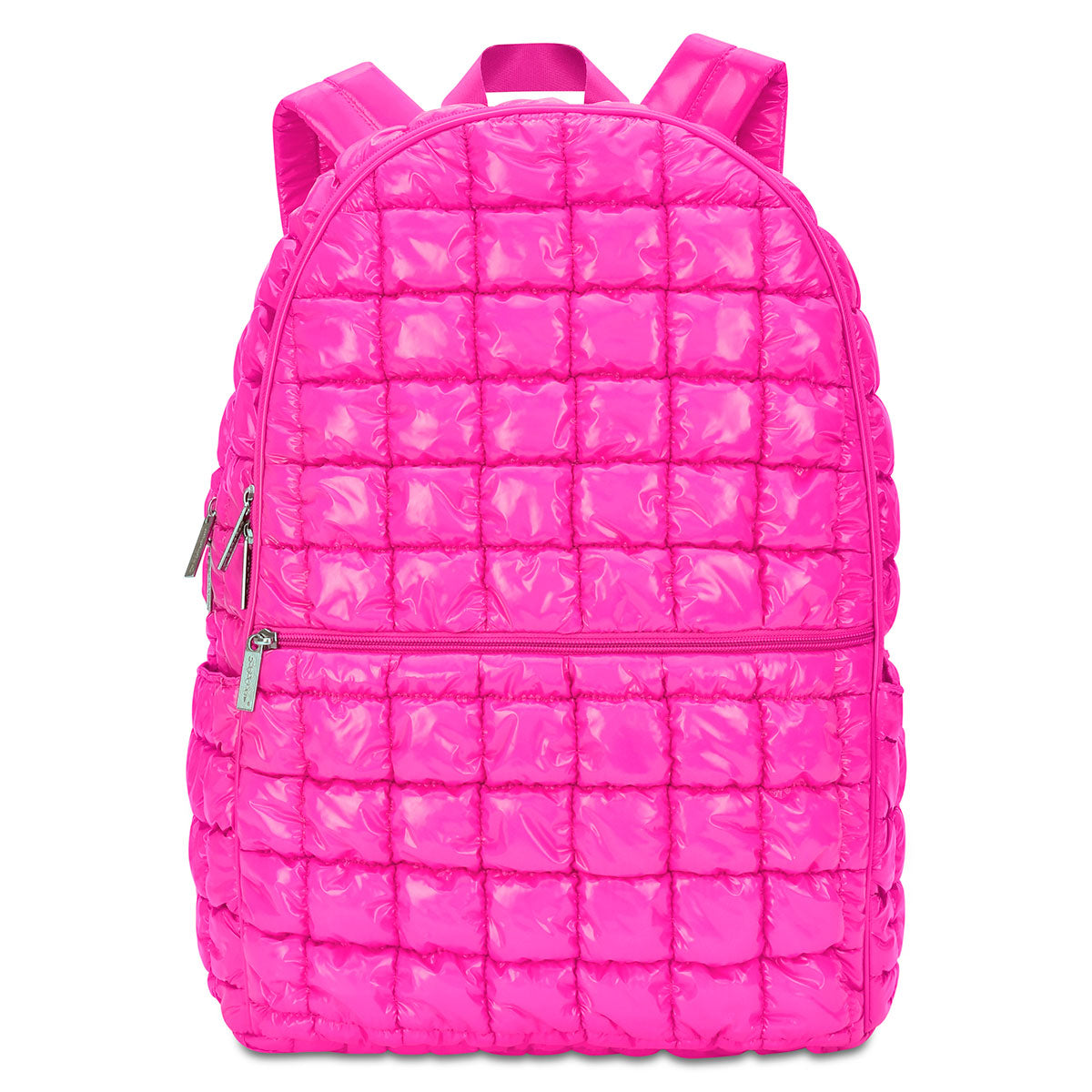 Hot Pink Shiny Puffer Backpack - Iscream