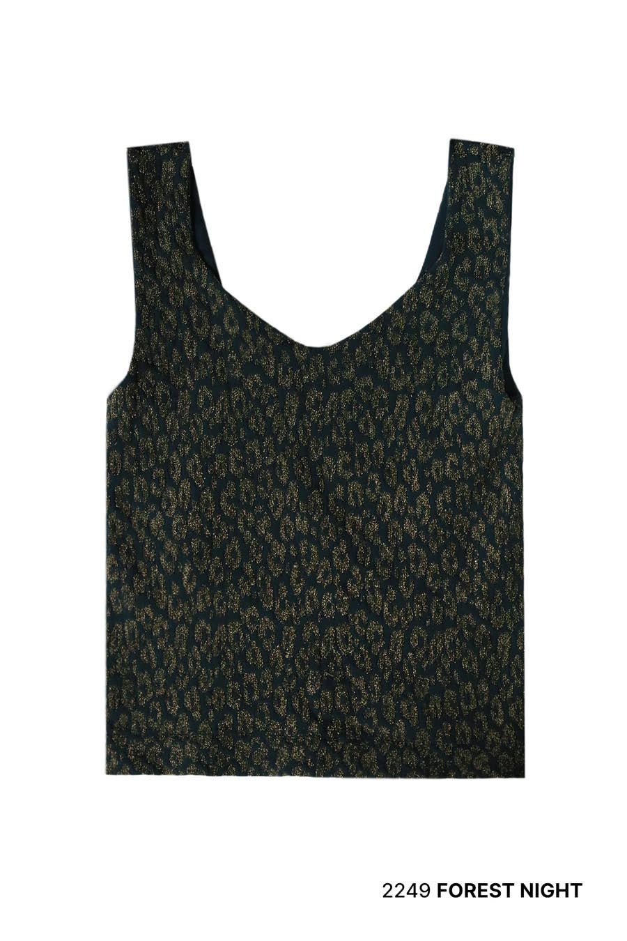 Lurex Leopard Tank Top