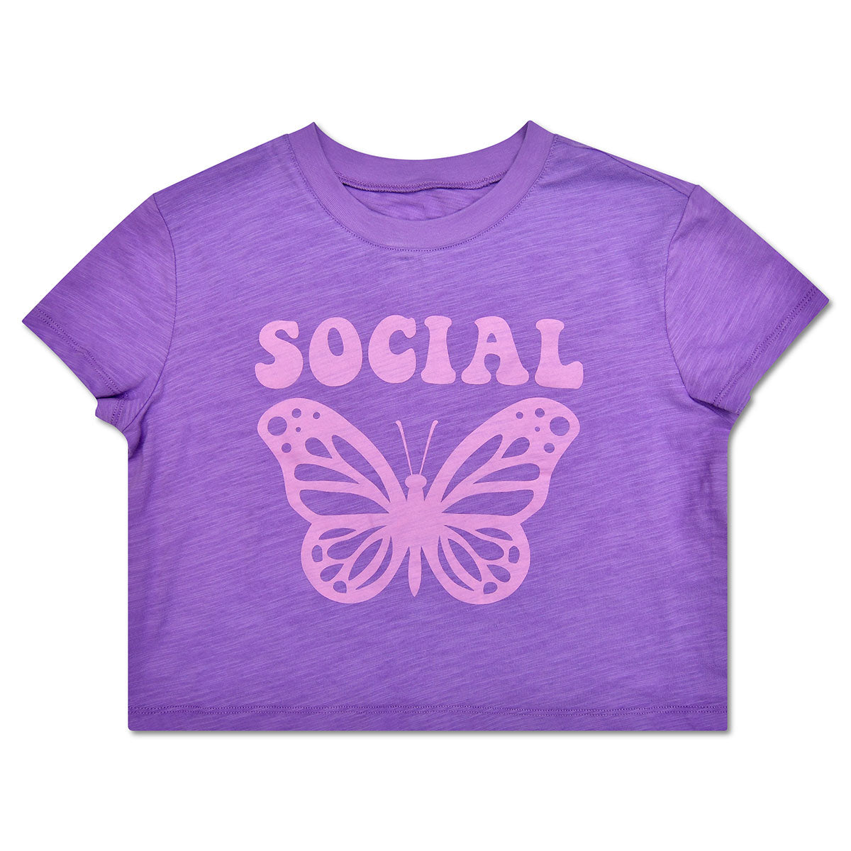 Social Butterfly Boxy Tee Shirt - Iscream