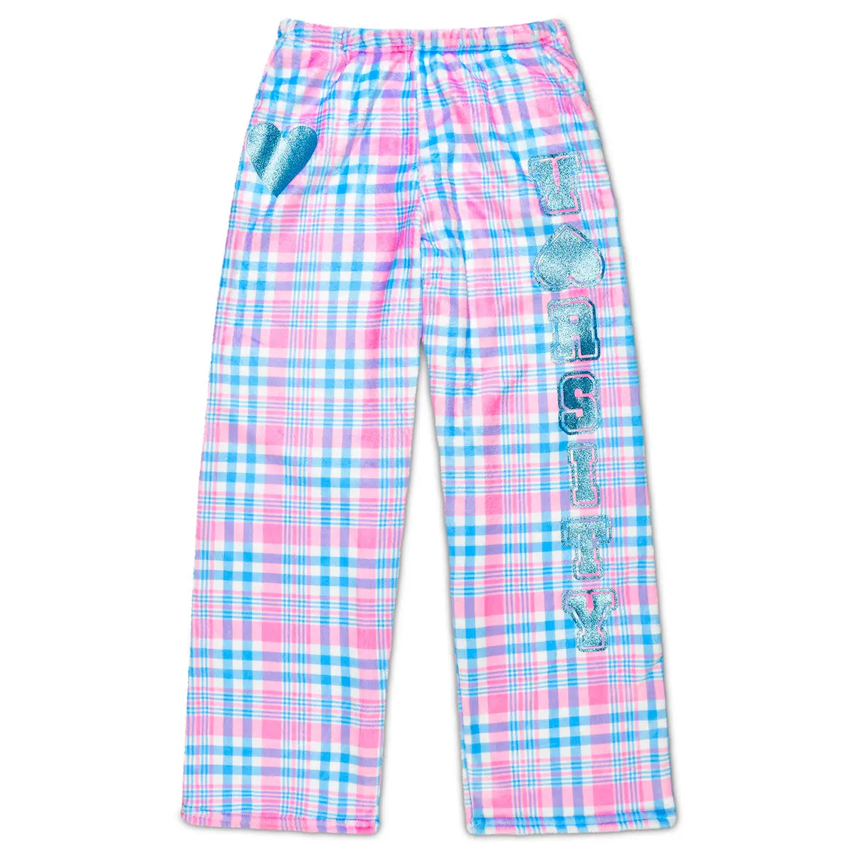 Theme Varsity Pink Plush Pants - Iscream