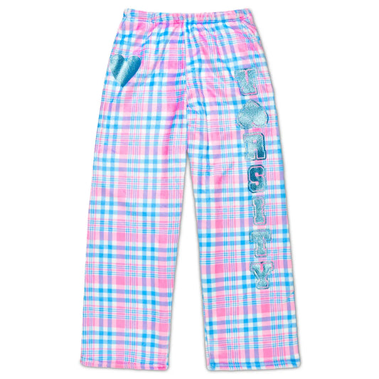 Theme Varsity Pink Plush Pants - Iscream