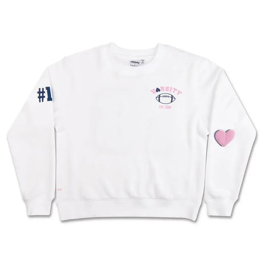 Theme Varsity White Sweatshirt - Iscream