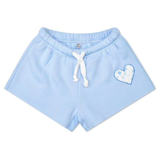 Blue Floral Sweat Shorts - iscream