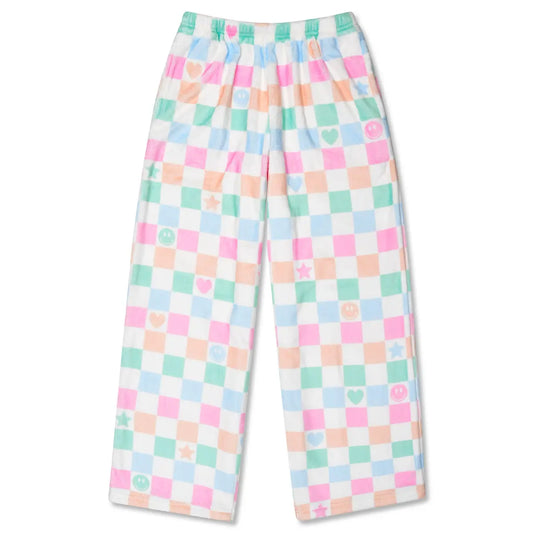 Pretty Smile Check Plush Pants - Iscream