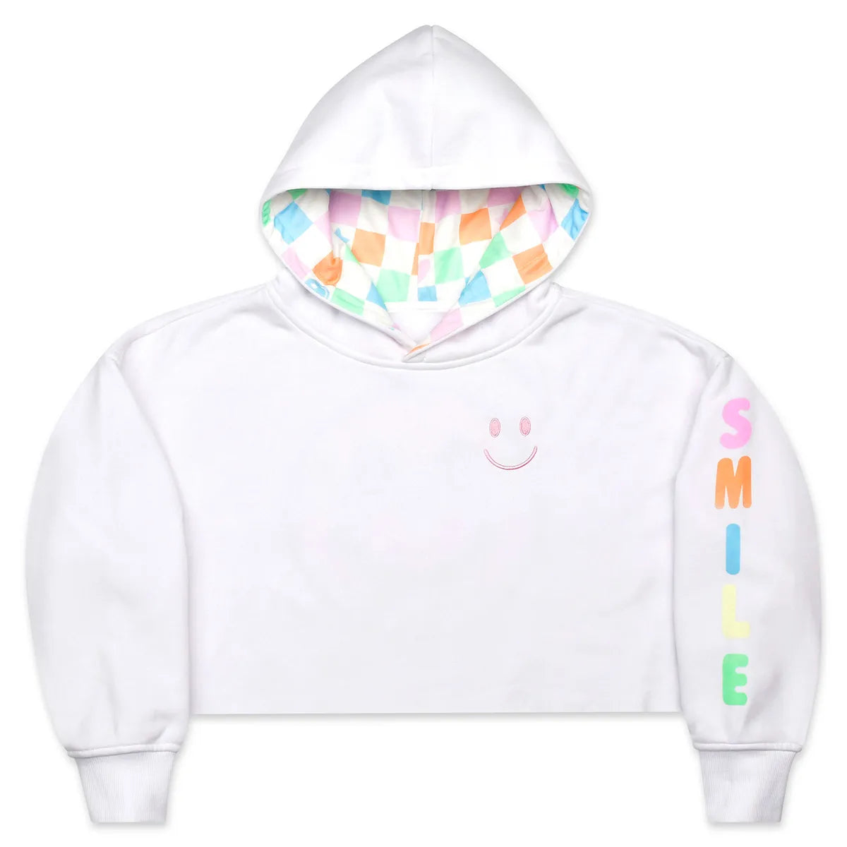 Pretty Smile Check Hoodie Sweatshirt - Iscream