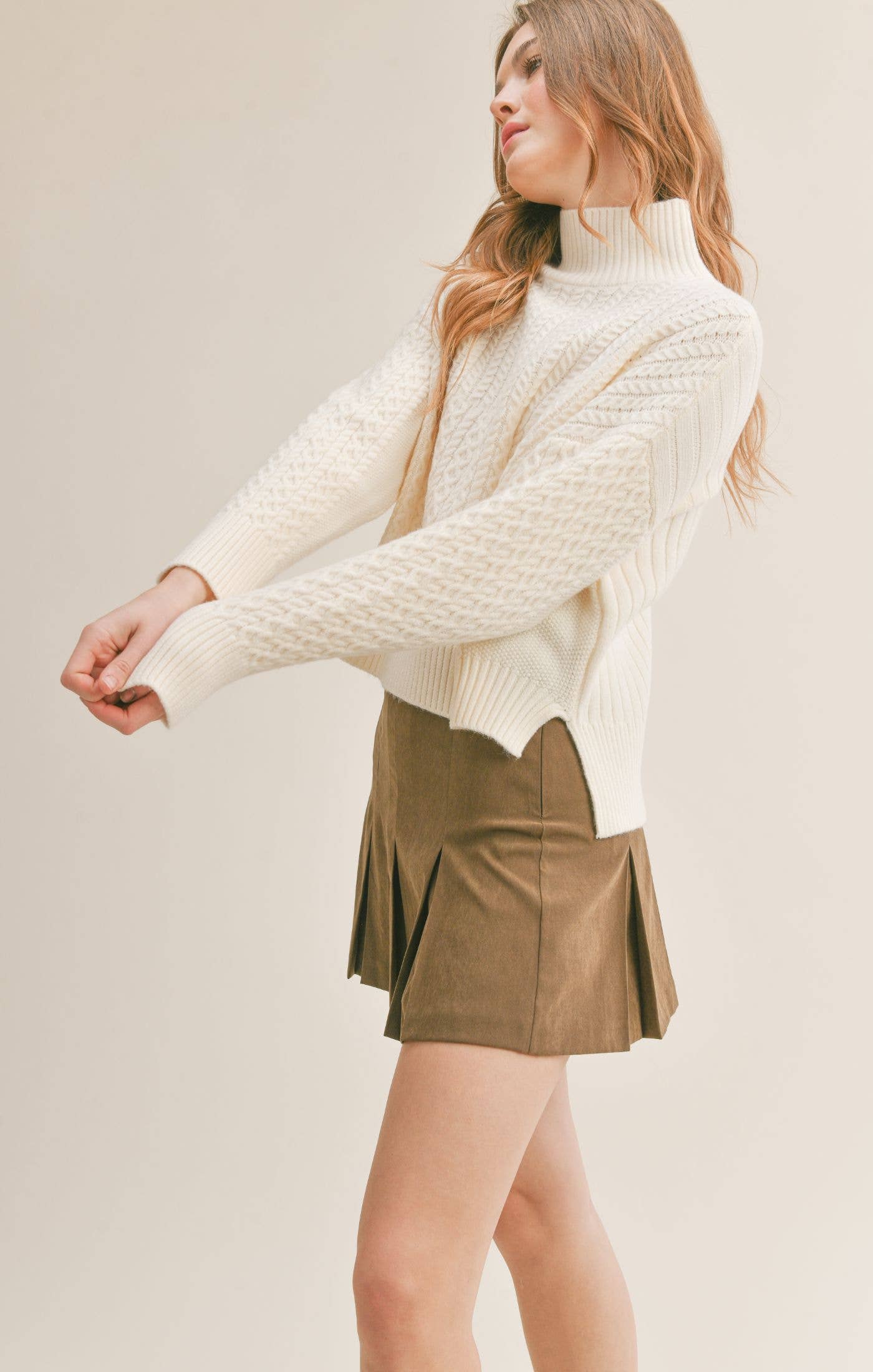 Ivory Turtleneck Sweater