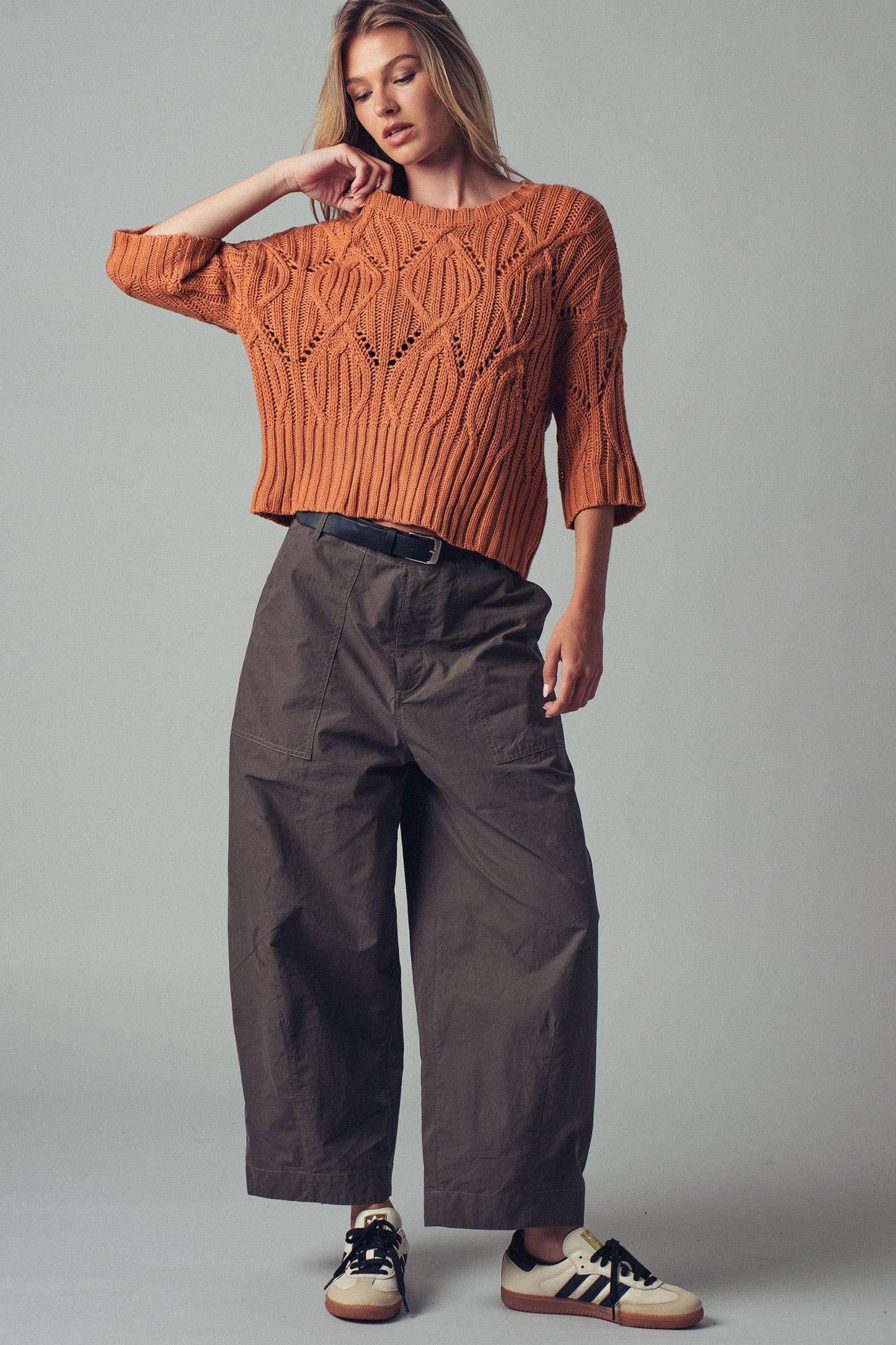 Boho Relaxed Wide-Leg Cargo Pants