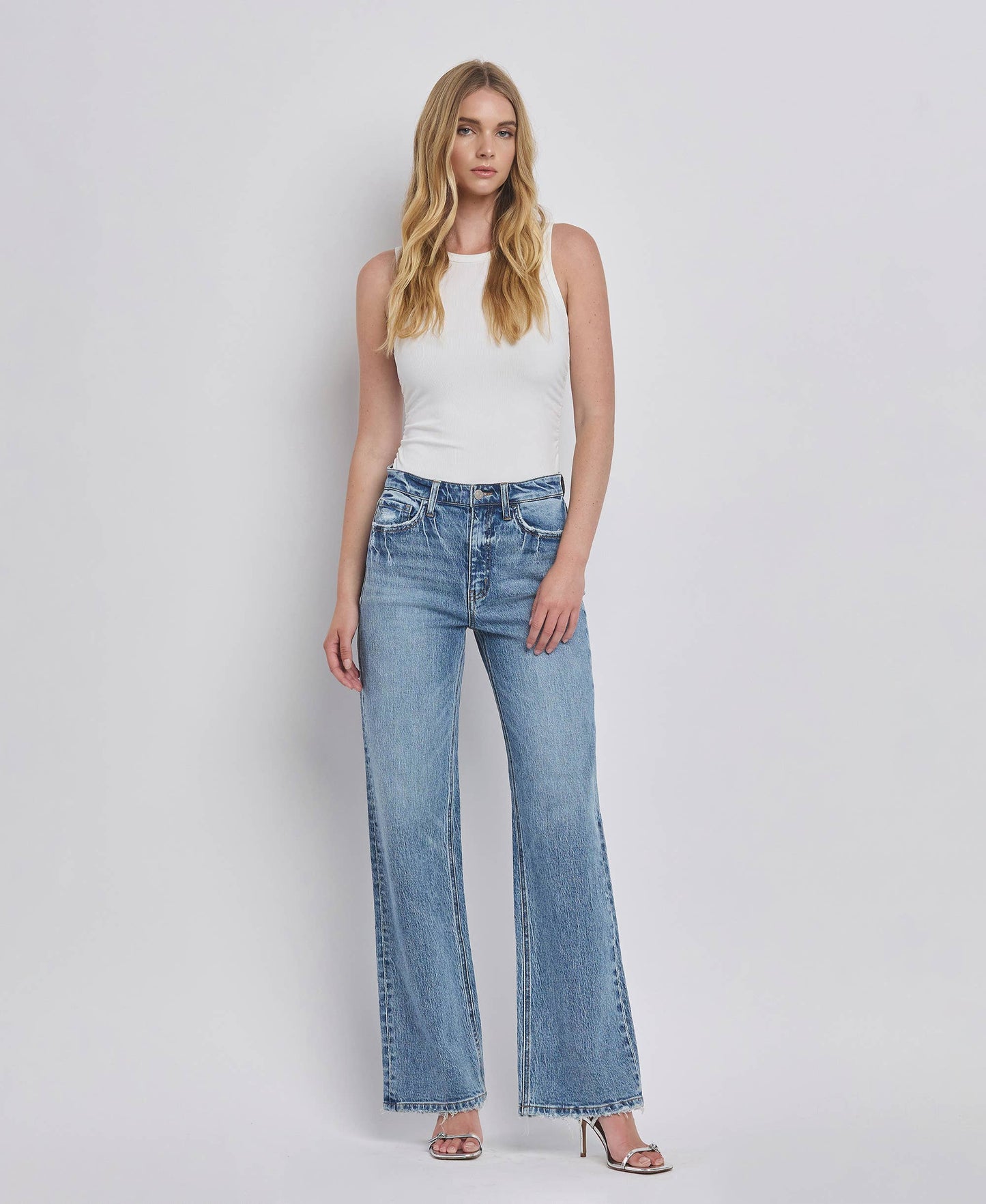 90'S SUPER HIGH RISE WIDE JEANS T6242