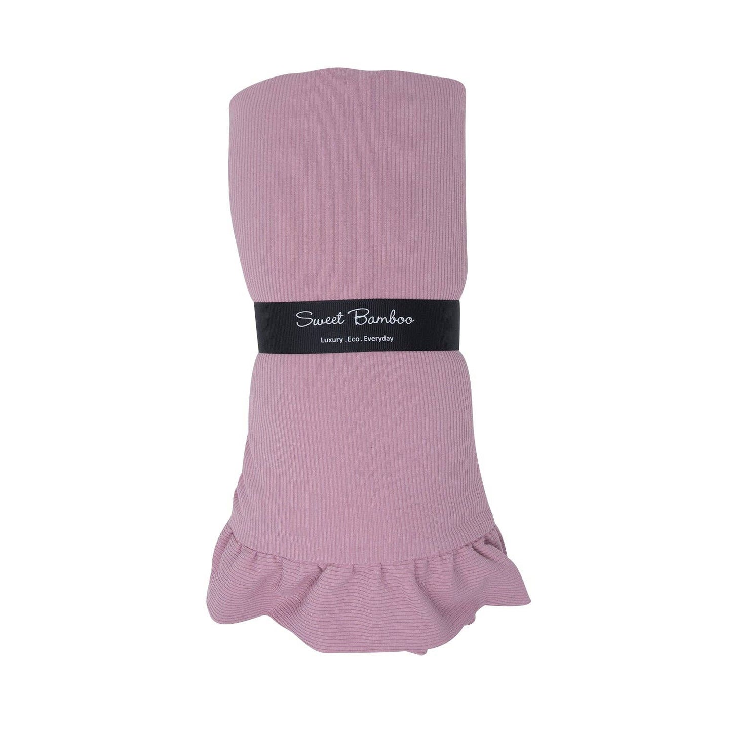 Ruffle Blanket - Petunia Pink Ribbed