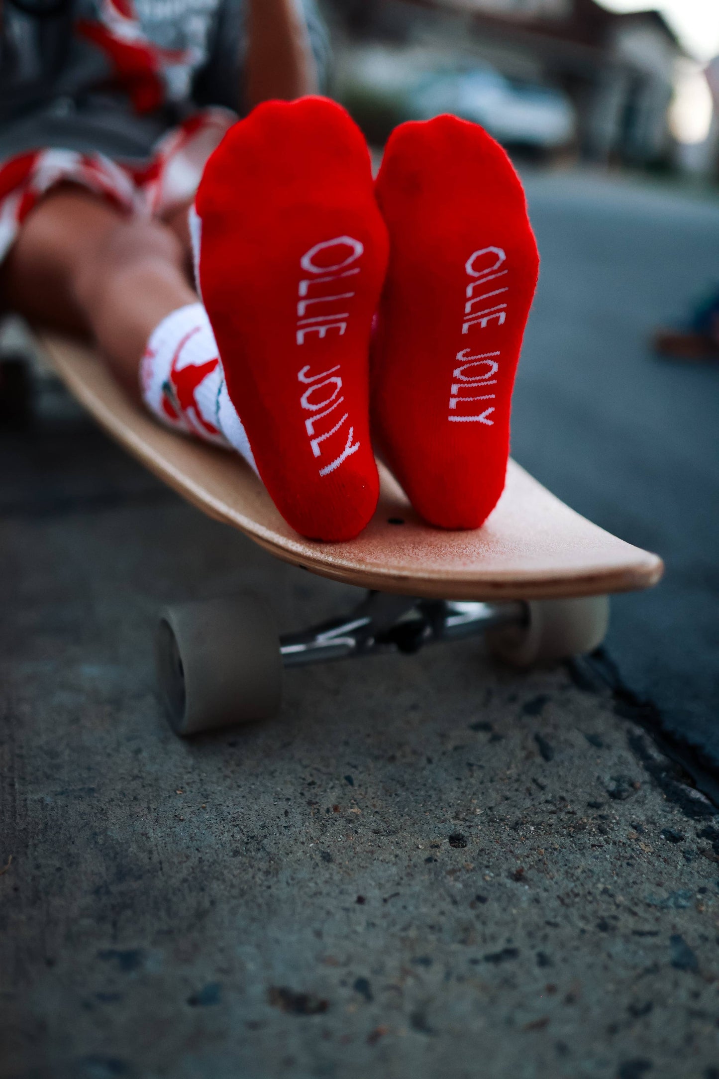 OLLIE JOLLY | Skateboarding Elf retro tube socks