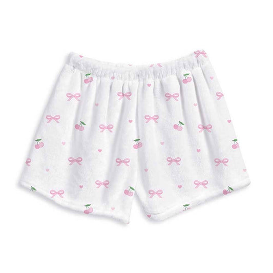 Bow and Tell Fuzzy Lounge Shorts