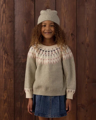 Fair Isle Sweater in Sage | Rylee + Cru