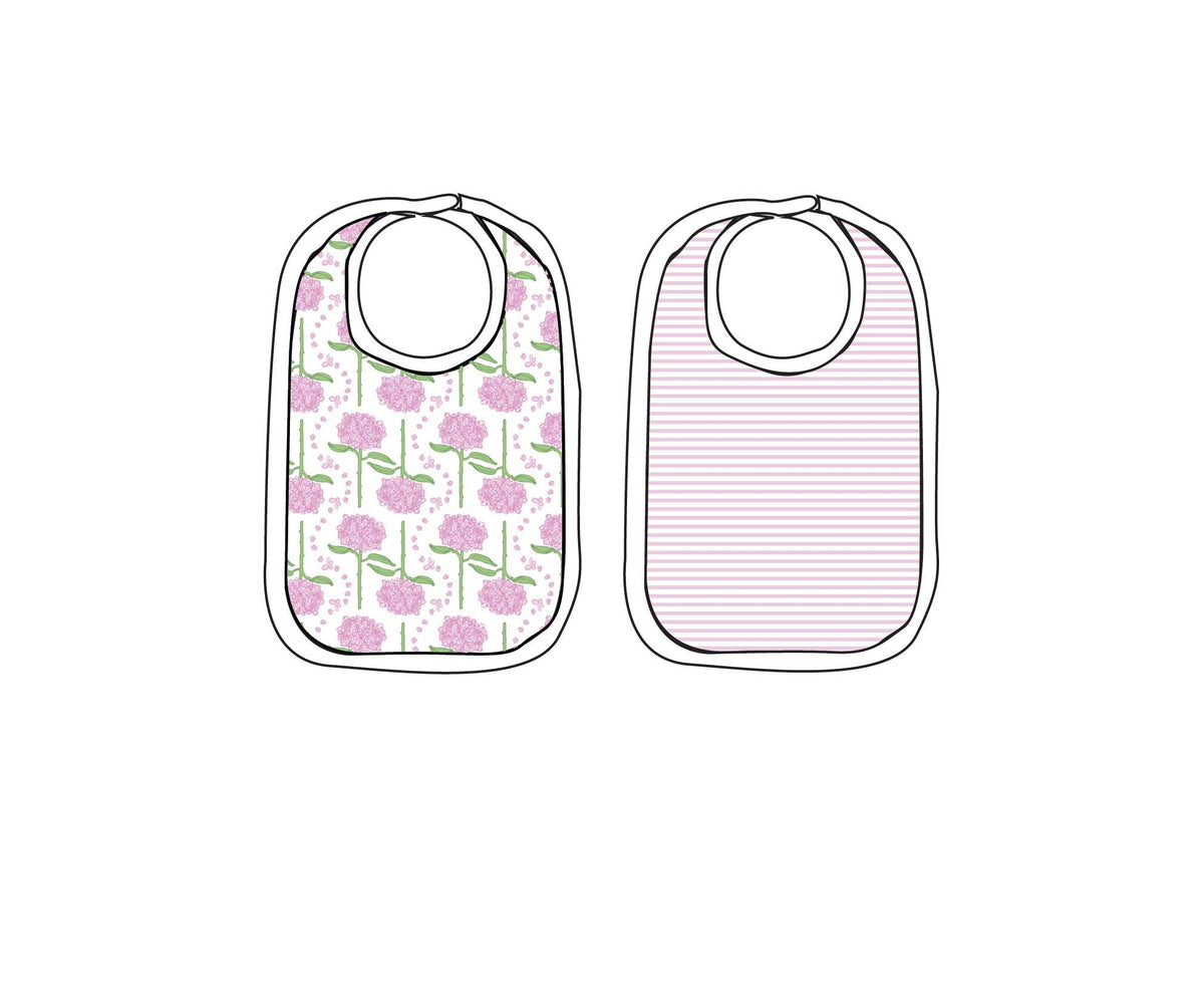 Pink Hydrangeas Baby Bib - Joy Street