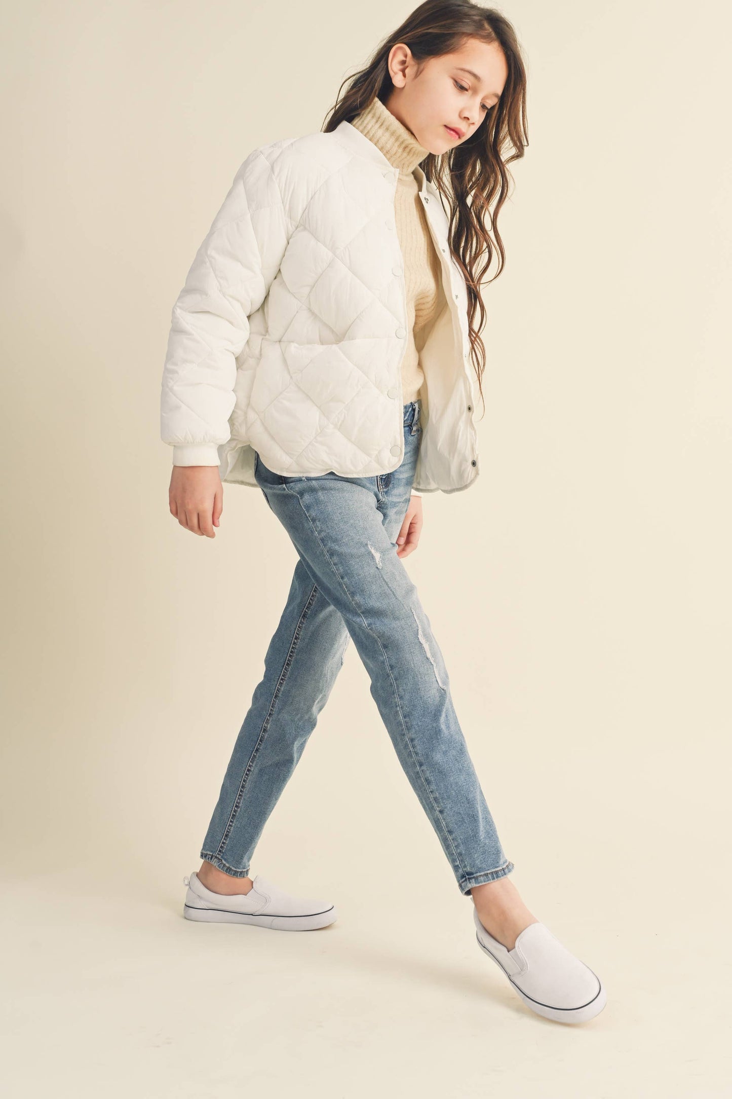 TWEEN KIDS GIRLS QUILTED JACKET