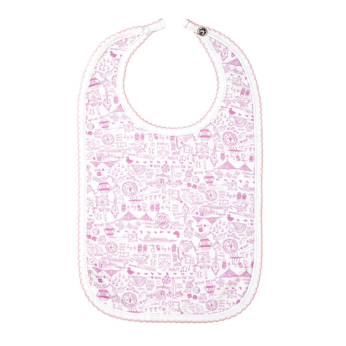 Boston Baby Bib (pink) - Joy Street