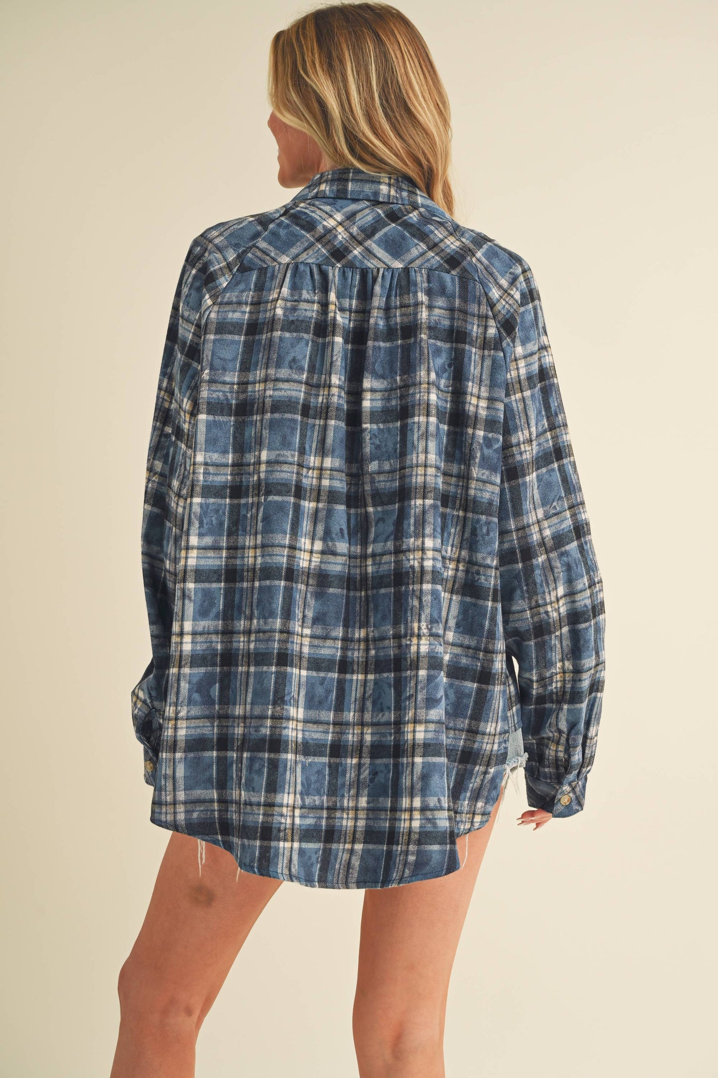 Laura Plaid Washed Flannel Button Up