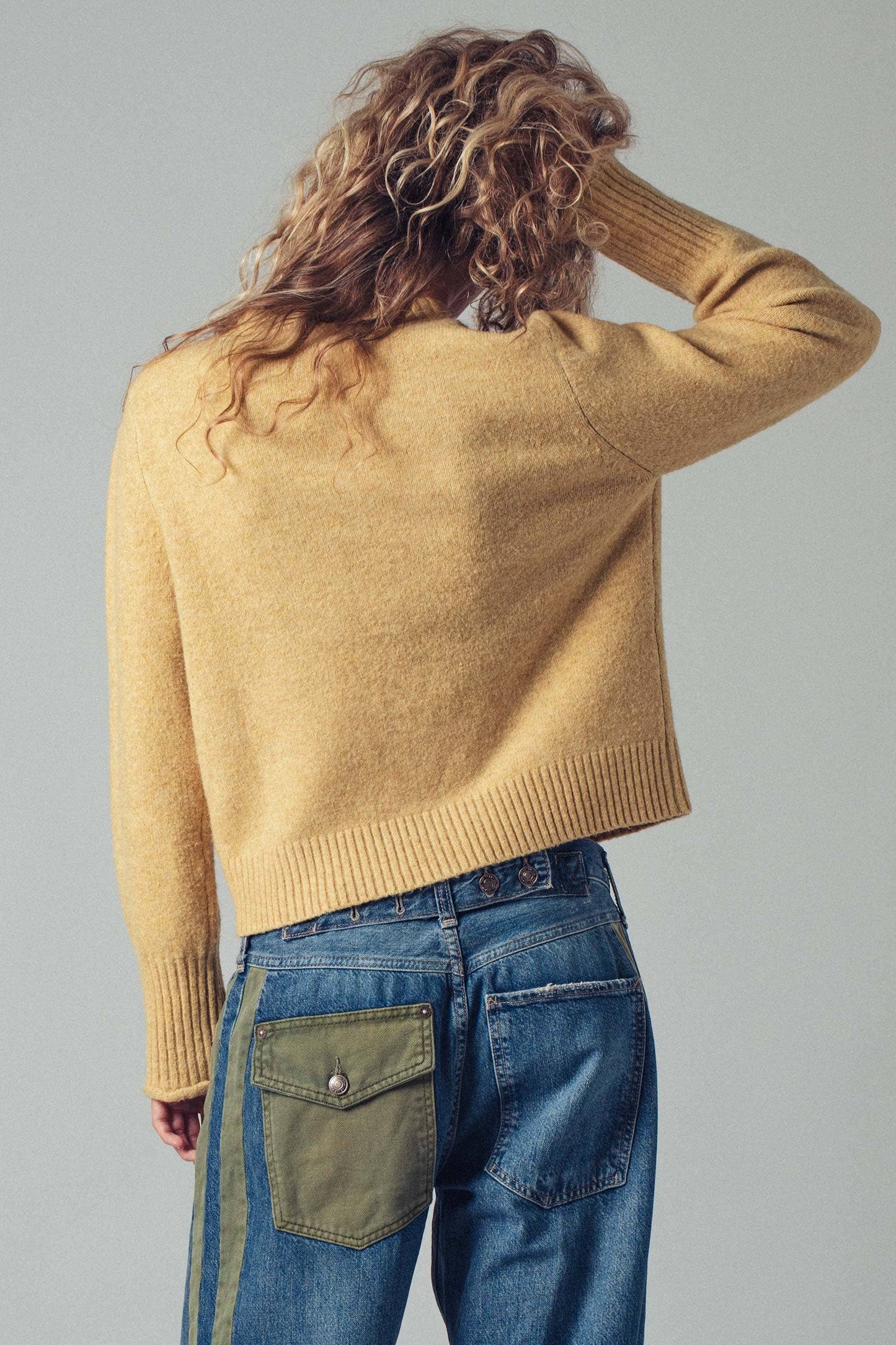 Floral Trim Wool Blend Cardigan