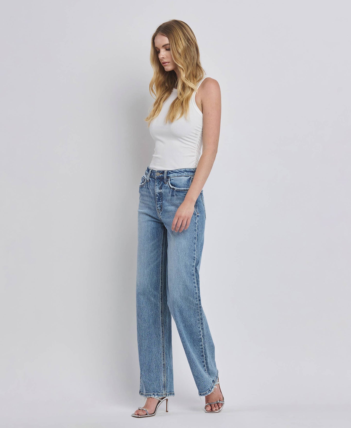 90'S SUPER HIGH RISE WIDE JEANS T6242