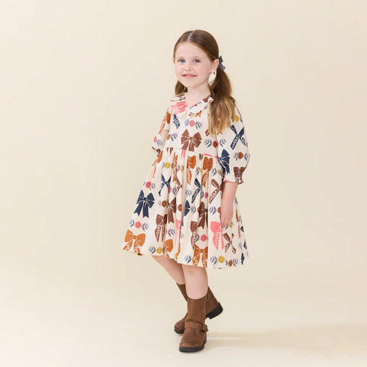 Amara Dress in Harvest Bows | Pink Chicken