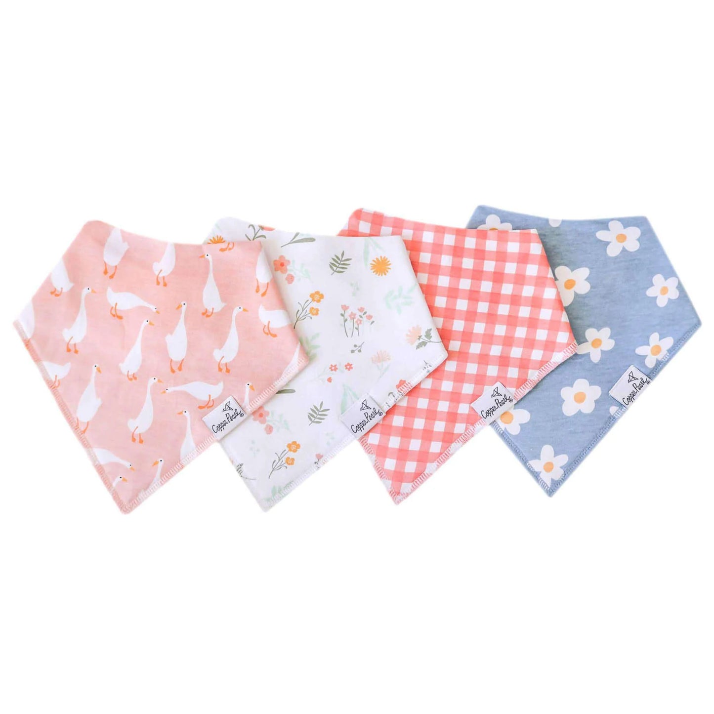 Bandana Bib Set  (4pk) - Copper Pearl