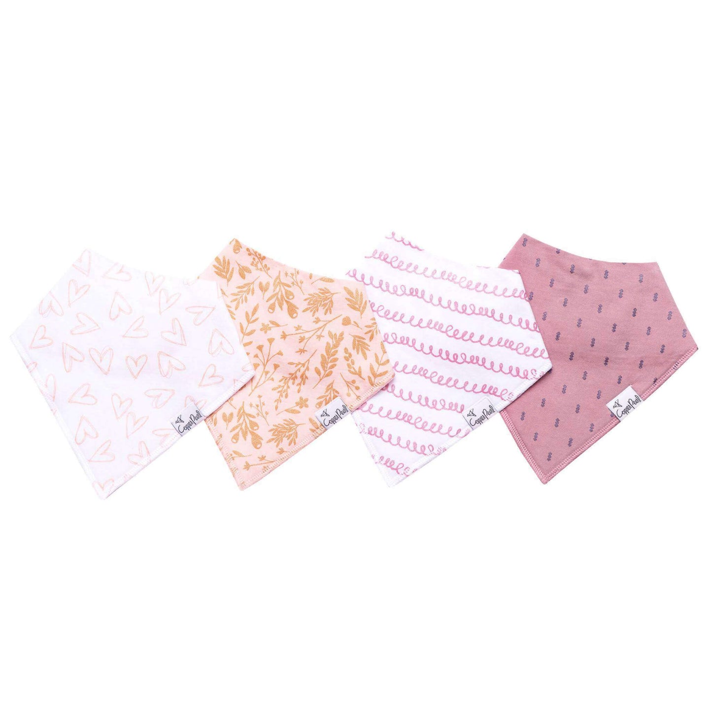 Bandana Bib Set  (4pk) - Copper Pearl