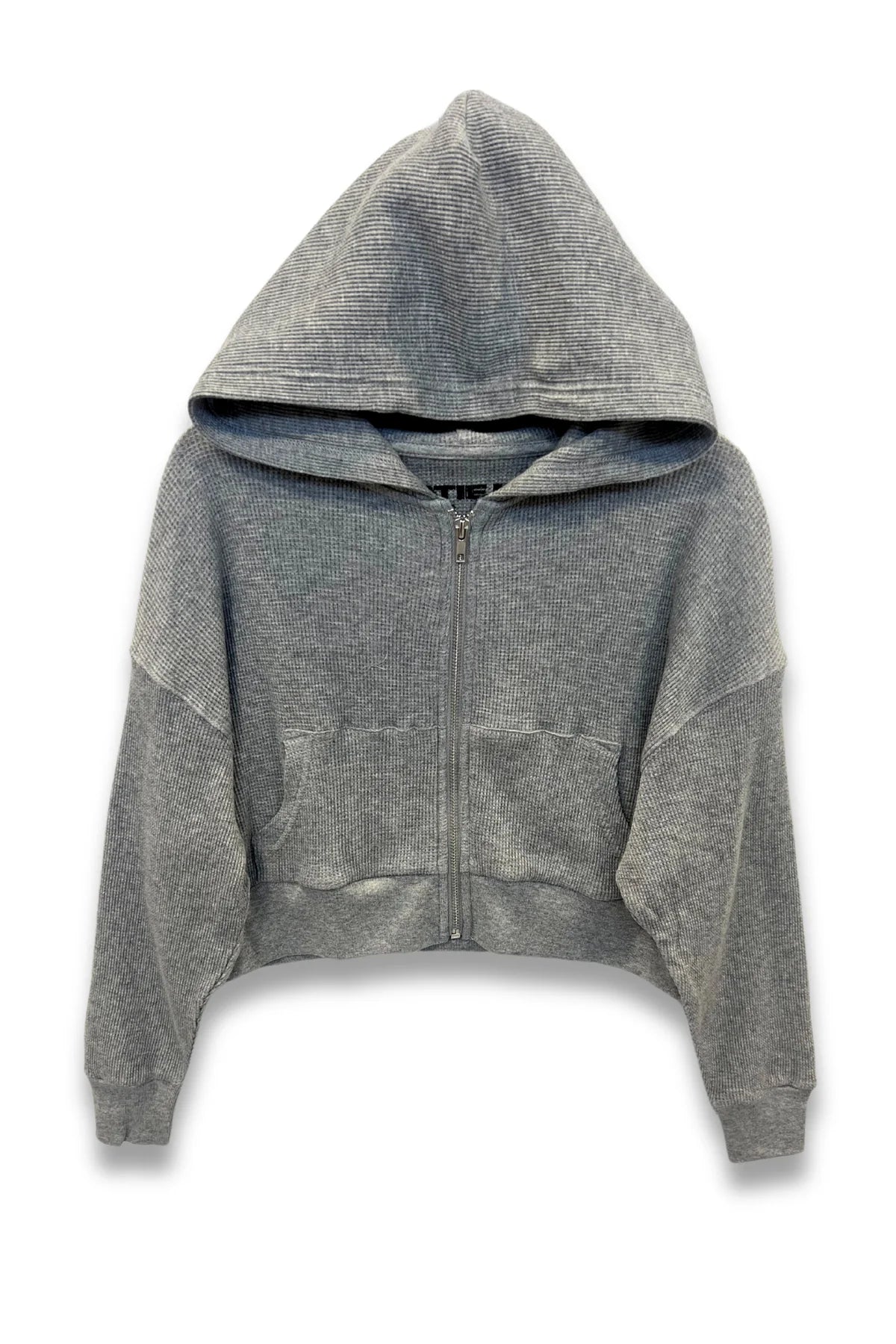 Tween Brynne Waffle Lounge Hoodie Heather Grey - KatieJNYC