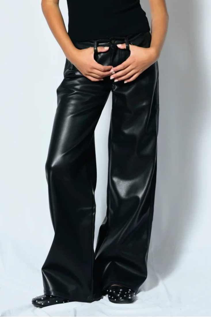Tween Chicago Vegan Leather Jeans - KatieJ NYC