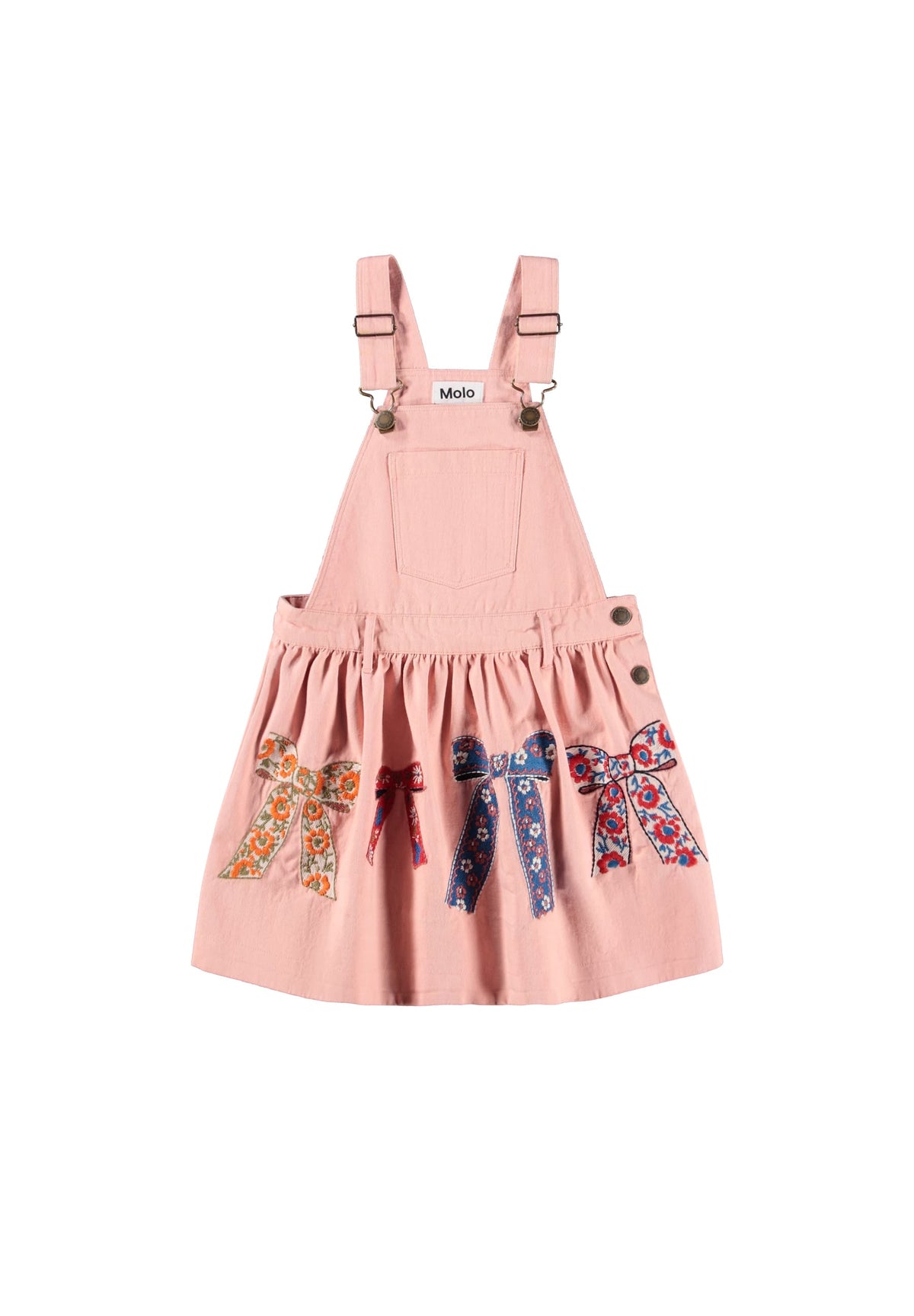 Caris Pink Bow Dungaree Dress | Molo
