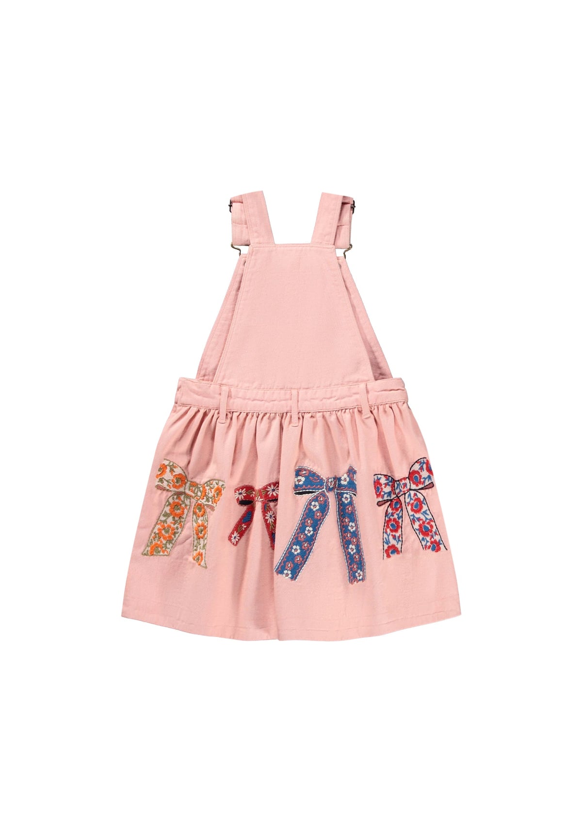 Caris Pink Bow Dungaree Dress | Molo