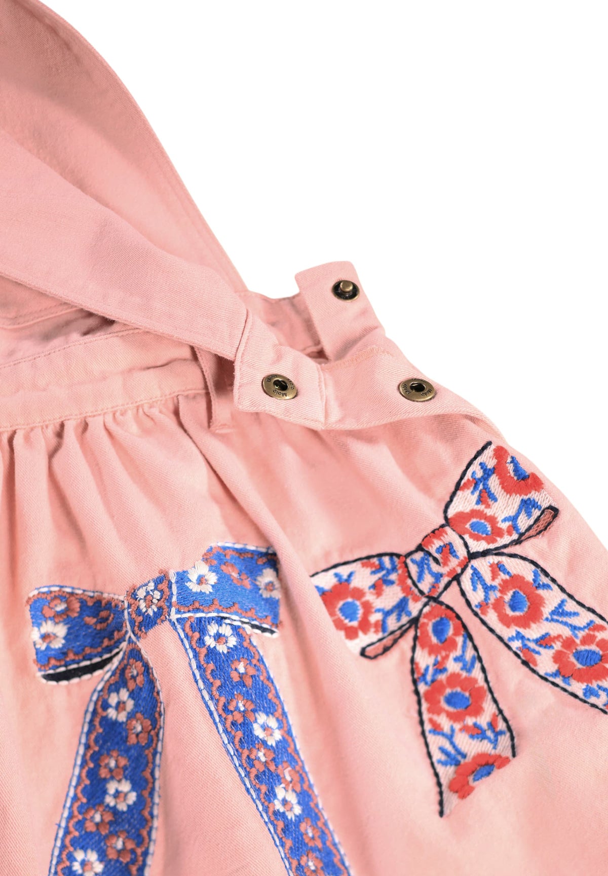 Caris Pink Bow Dungaree Dress | Molo