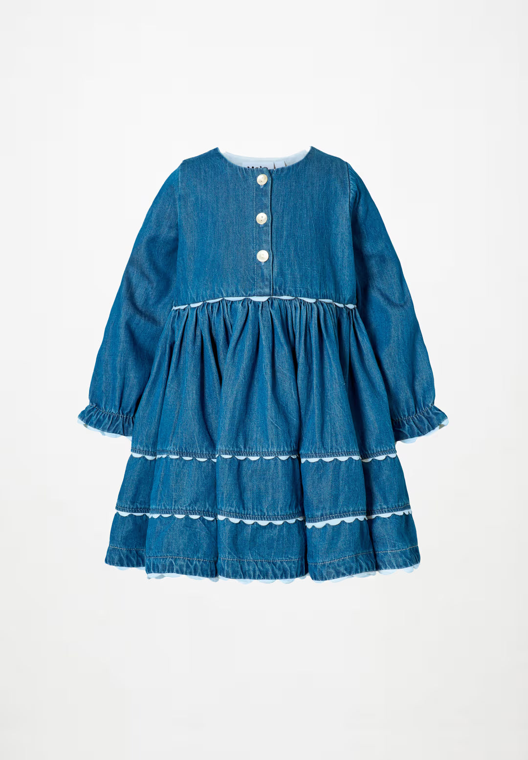 Charlotte Dress in Mid Blue Wash - Molo