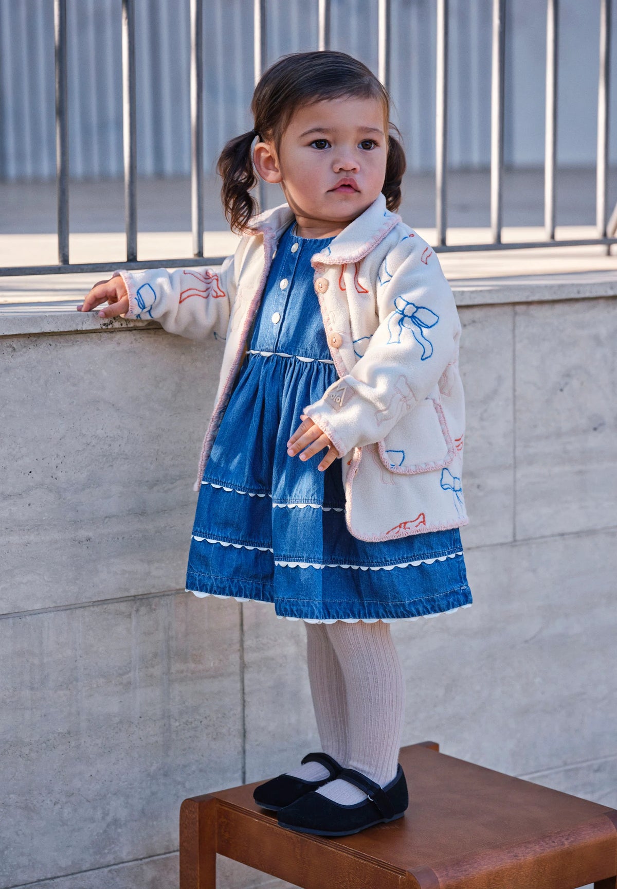 Charlotte Dress in Mid Blue Wash - Molo