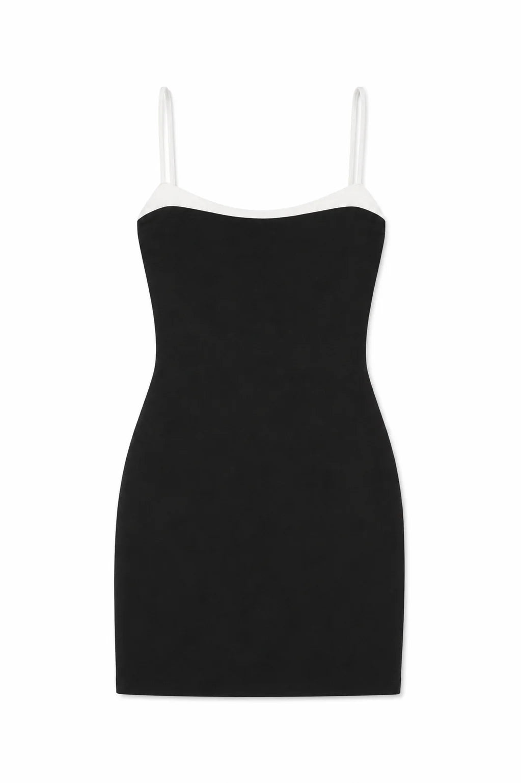 Char Black w/White Satin Trim Dress