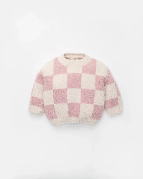 Checkers Fuzzy Boxy Baby & Toddler Sweater | 7AM Enfant