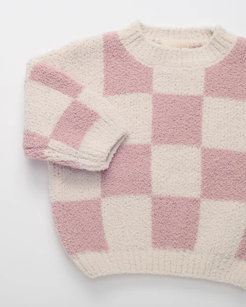 Checkers Fuzzy Boxy Baby & Toddler Sweater | 7AM Enfant
