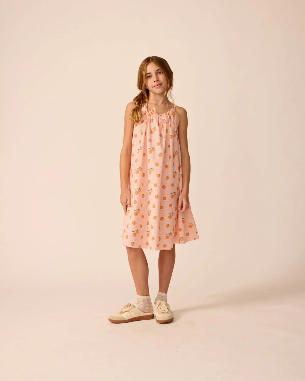 The Sunday Collective - Tie Neck Dress in Clementine