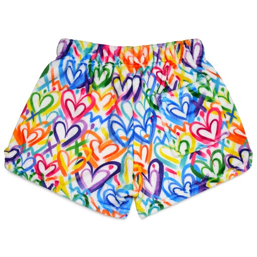 Corey Paige Hearts Plush Shorts