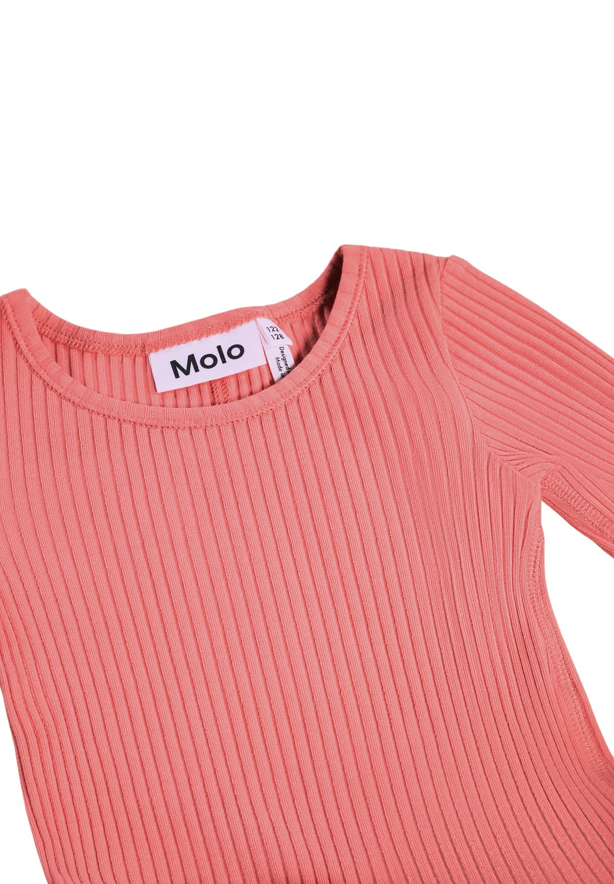 Cosette Pink Ribbed & Mesh Dress | Molo