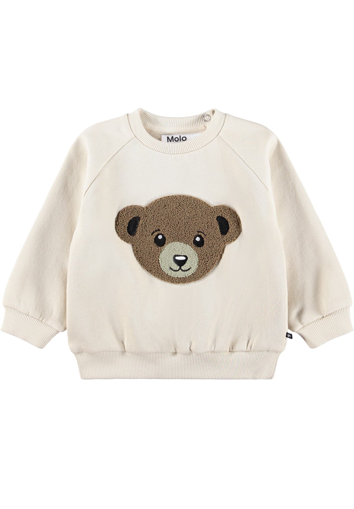Disc Teddy Bear Sweatshirt in Off-White | Molo