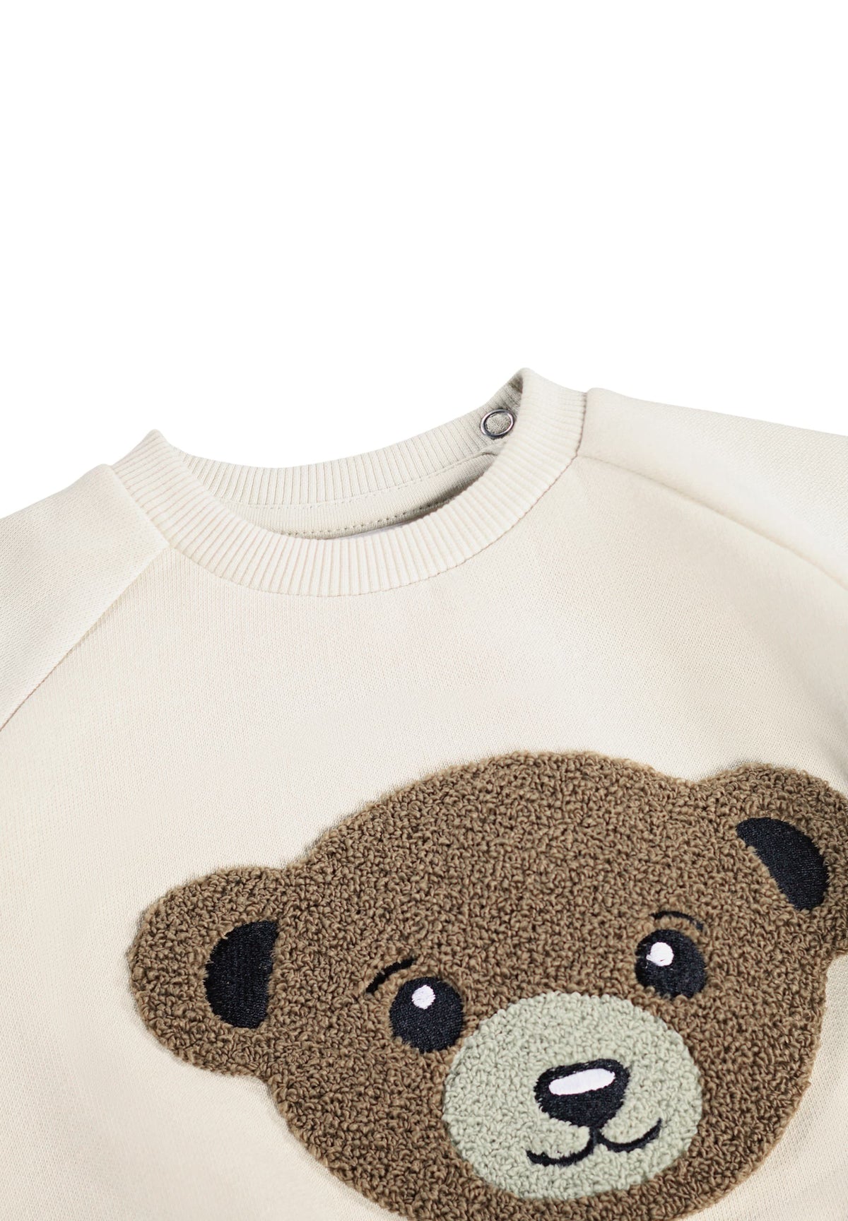 Disc Teddy Bear Sweatshirt in Off-White | Molo