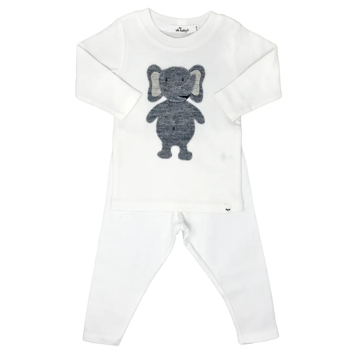 Rag Doll Elephant Grey 2pc set - Oh Baby