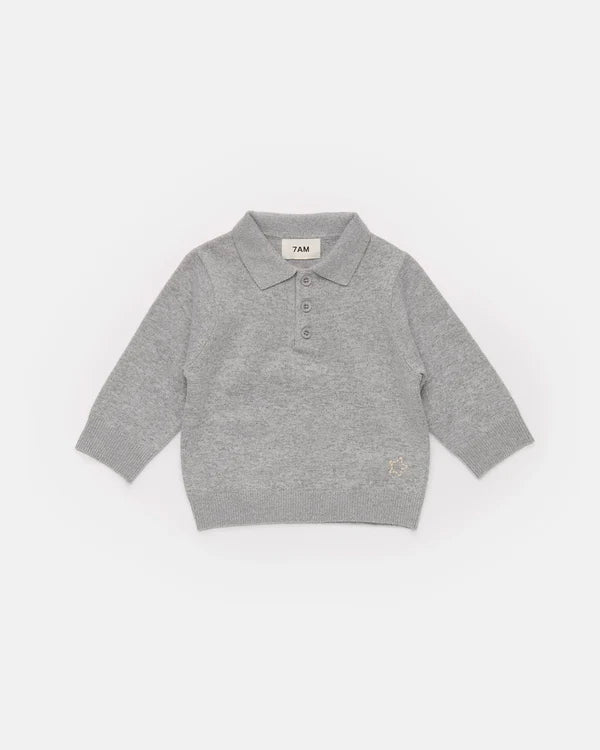 Faux Cashmere Baby & Toddler Polo Sweater | 7AM Enfant