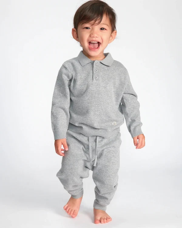 Faux Cashmere Baby & Toddler Polo Sweater | 7AM Enfant