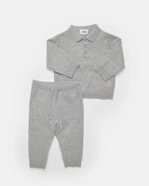 Faux Cashmere Baby & Toddler Polo Sweater | 7AM Enfant